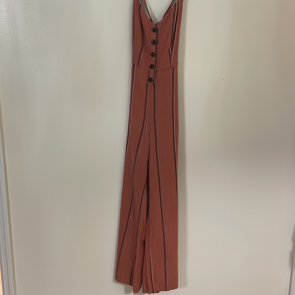 Urban Outfitters UO Ashley Striped long romper jumpsuit small p open back NWOT - Picture 7 of 15